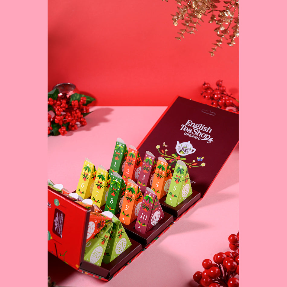 English Tea Shop Organic - Advent Wall Calendar - 25 Pyramid Tea Bags