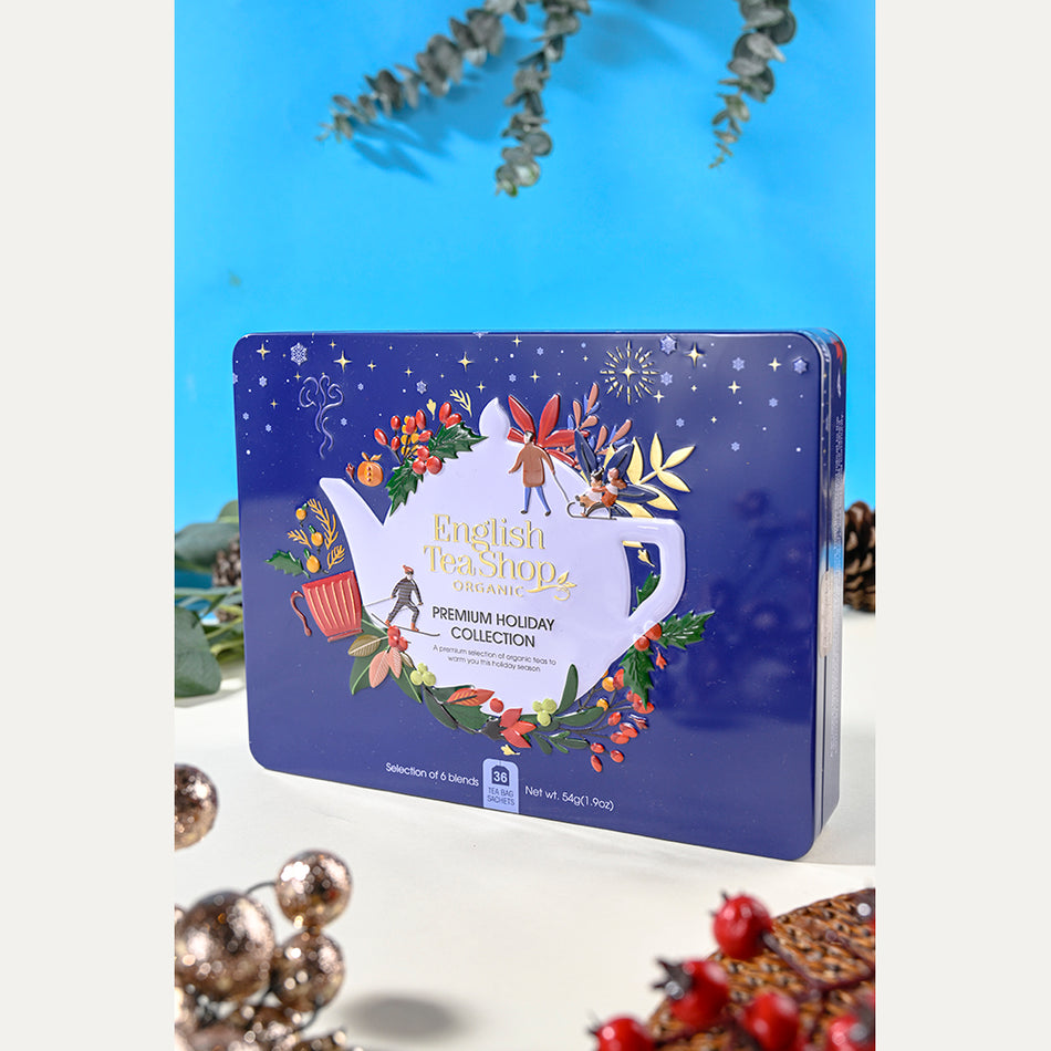 English Tea Shop Organic - Premium Holiday Collection Gift Tin (36 Tea Bags)