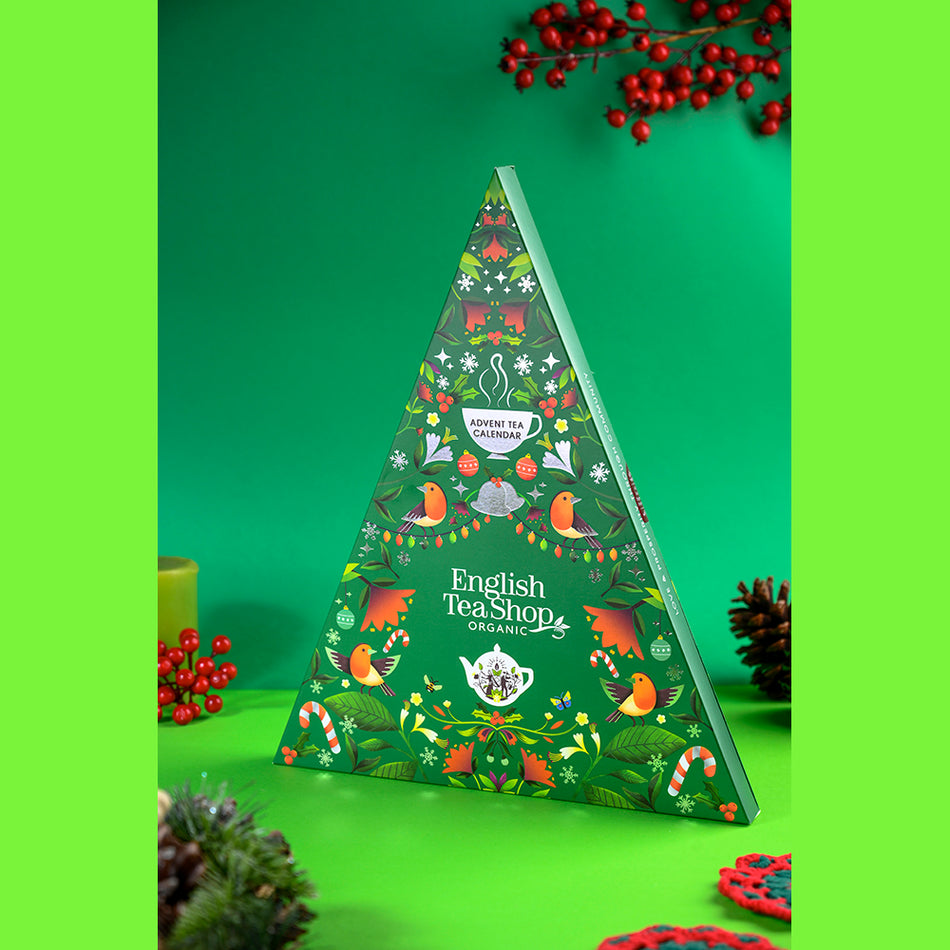 English Tea Shop Organic - Christmas Advent Calendar Triangle - 25 Pyramid Tea Bags