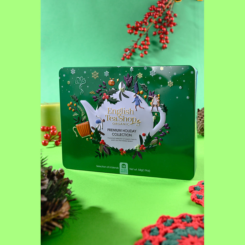 English Tea Shop Organic - Premium Holiday Collection Gift Tin (36 Tea Bags)