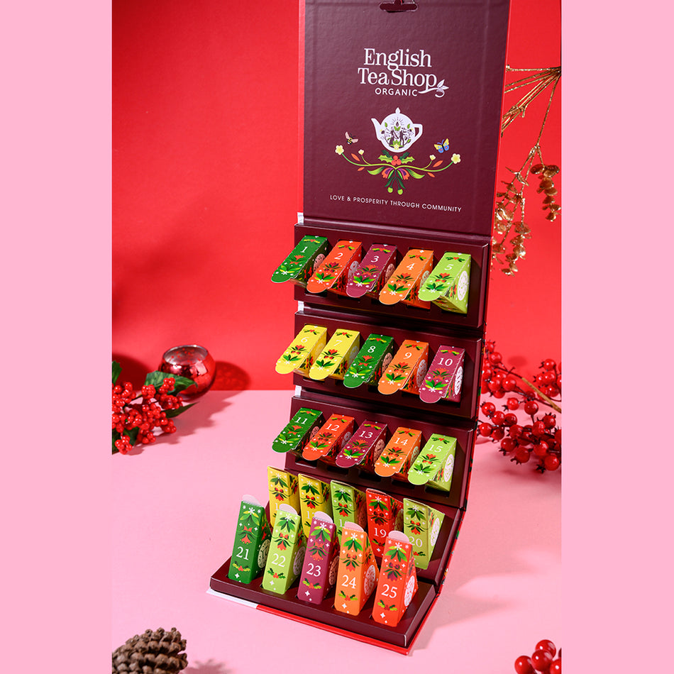 English Tea Shop Organic - Advent Wall Calendar - 25 Pyramid Tea Bags