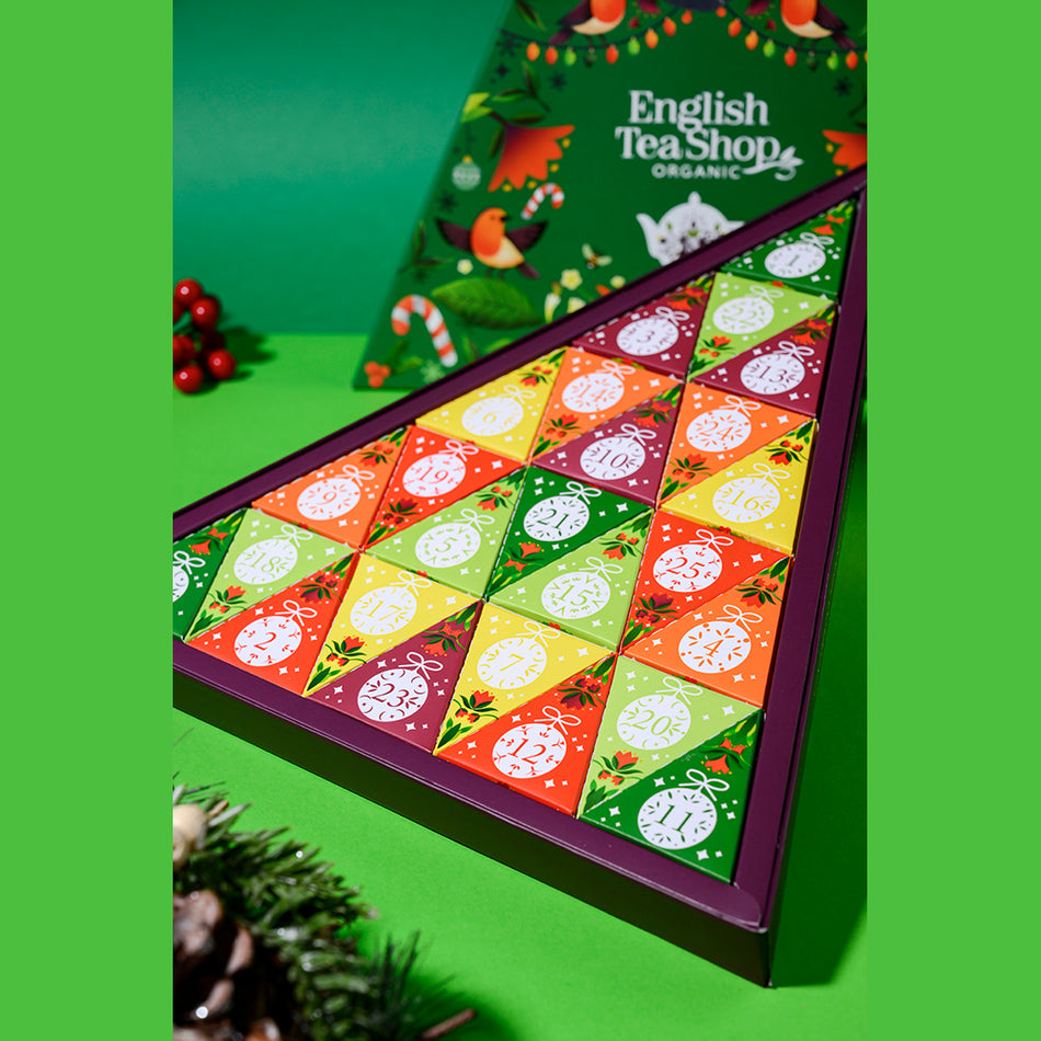 English Tea Shop Organic - Christmas Advent Calendar Triangle - 25 Pyramid Tea Bags