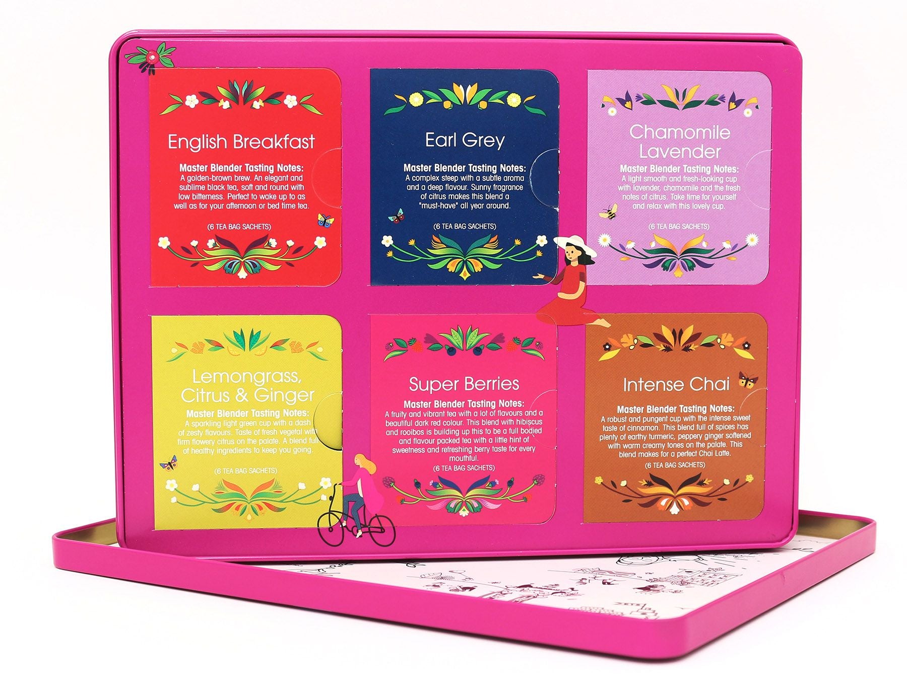 English Tea Shop Organic Ultimate Tea Collection Gift Tin (Pink) - 36 Tea Bag Sachets