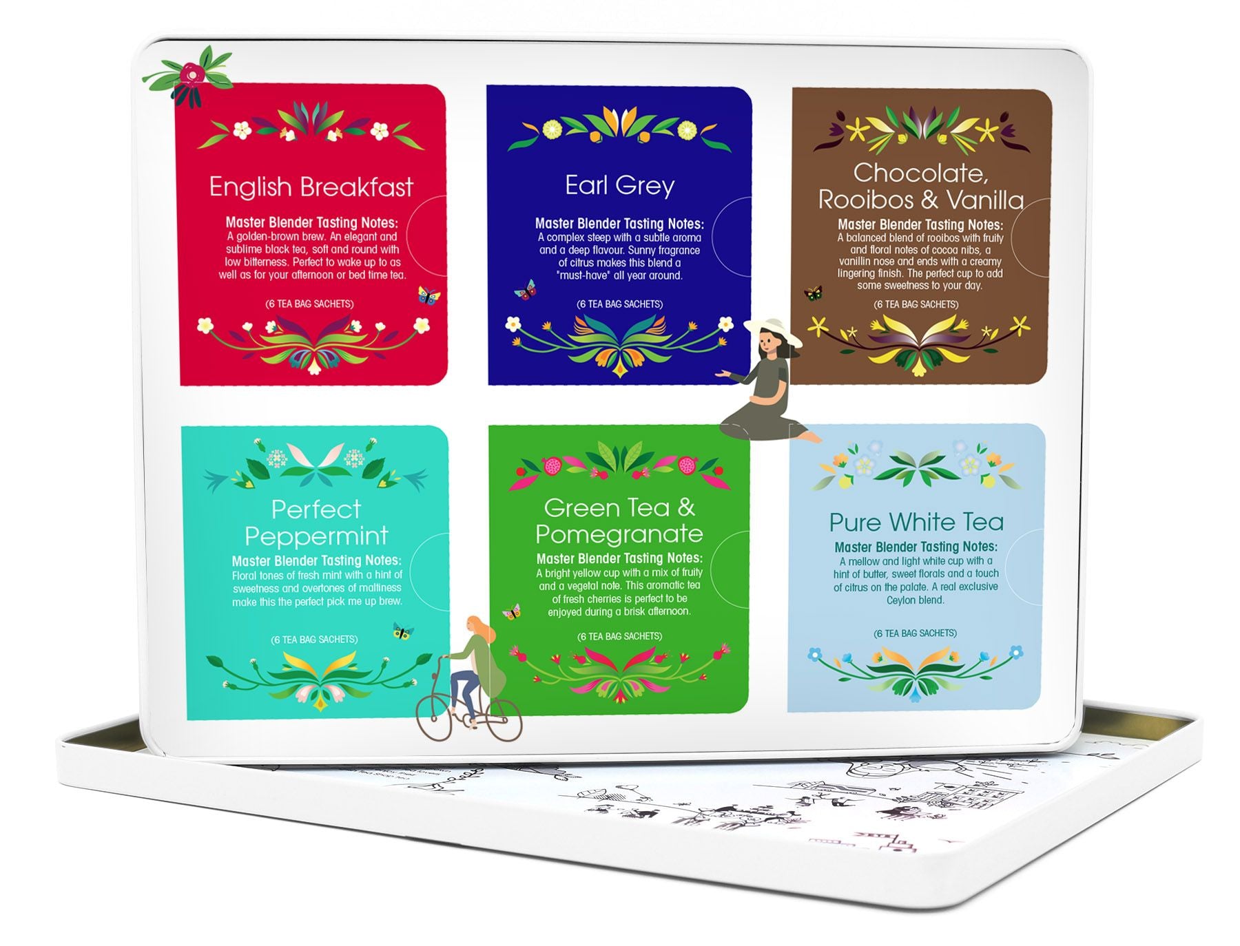 English Tea Shop Organic The Luxury Collection Gift Tin (White) - 36 Tea Bag Sachets